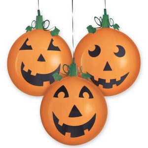 3ct. 24in. Halloween Jack-o'-Lantern Latex Balloon Kit