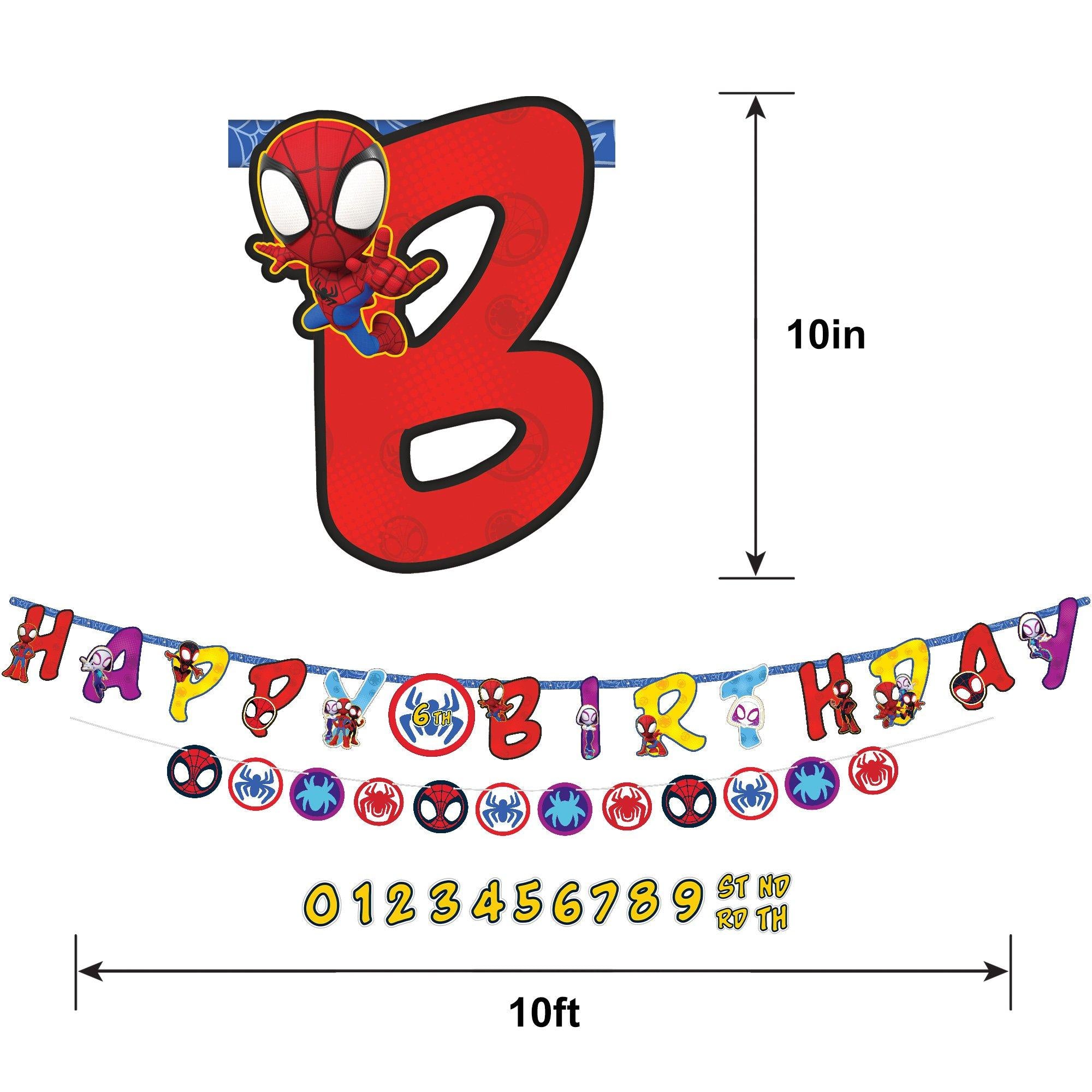 Customizable Spidey & His Amazing Friends Birthday Cardstock Letter Banners. 2ct - Image 3