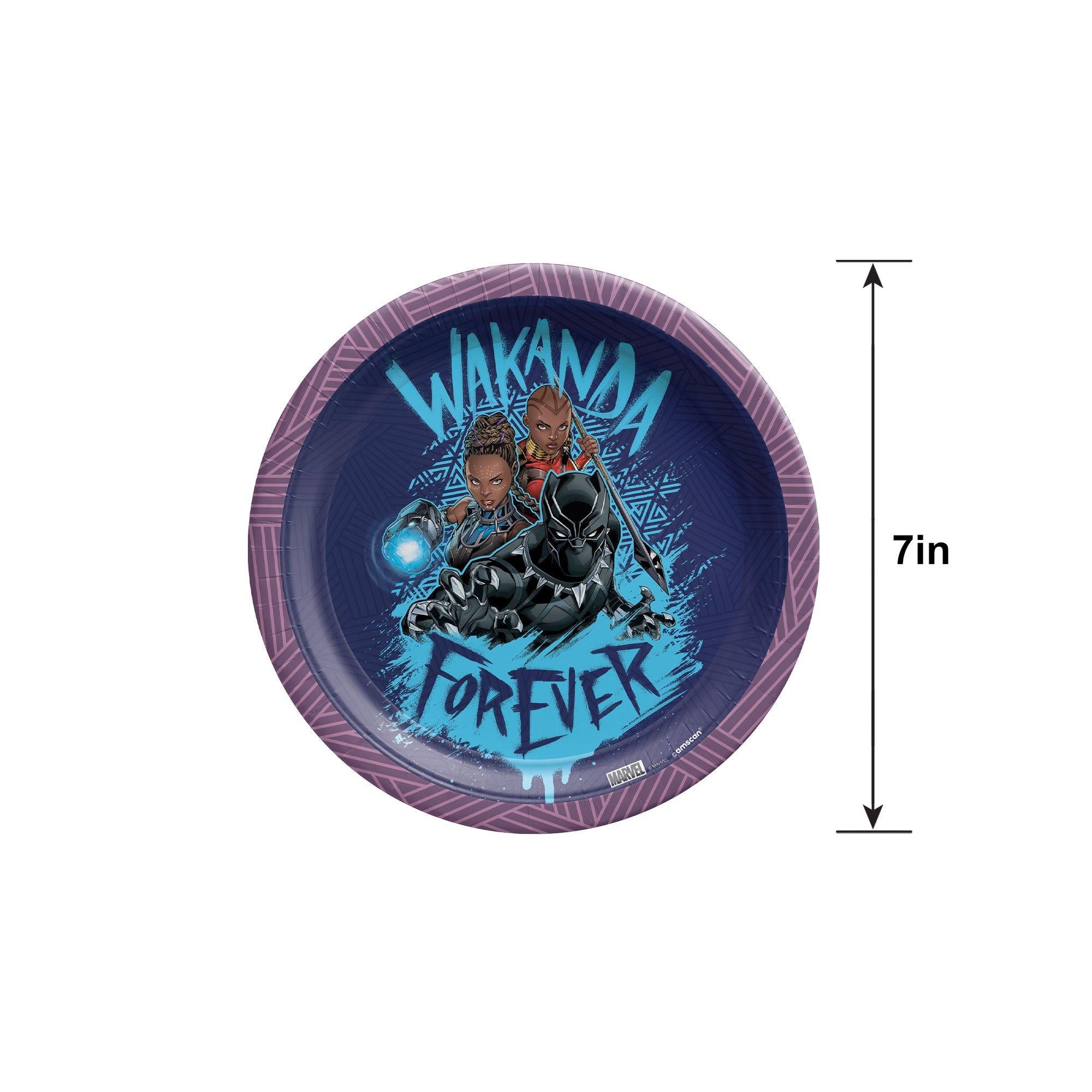 Black Panther Wakanda Forever Paper Dessert Plates. 7in. 8ct - Image 3