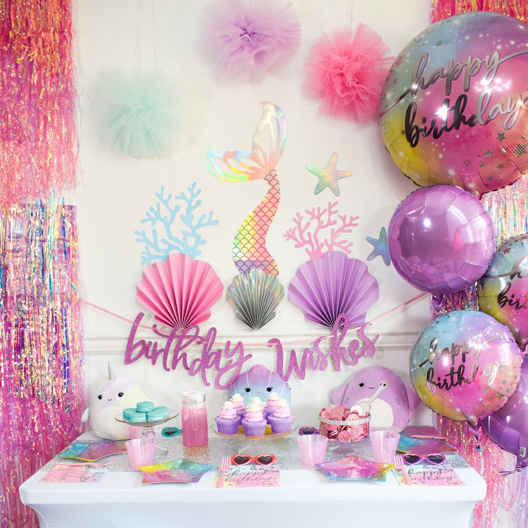 Iridescent Luminous Happy Birthday Foil Balloon. 18in - Image 3