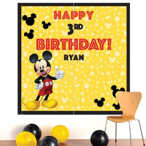 Customizable Mickey Mouse Forever Paper Scene Setter. 5.4ft x 5.4ft