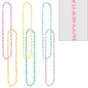 Glow-in-the-Dark Happy New Year Necklaces. 6ct