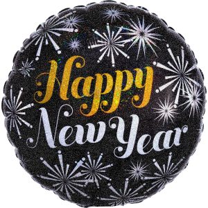Prismatic Happy New Year Foil Balloon. 18in - New Year Pizzazz