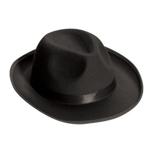 Black Fedora Hat – Deluxe Adult