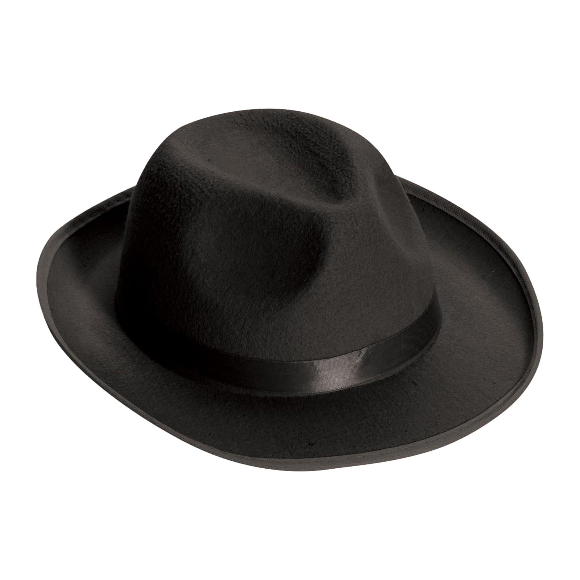 Black Fedora Hat – Deluxe Adult