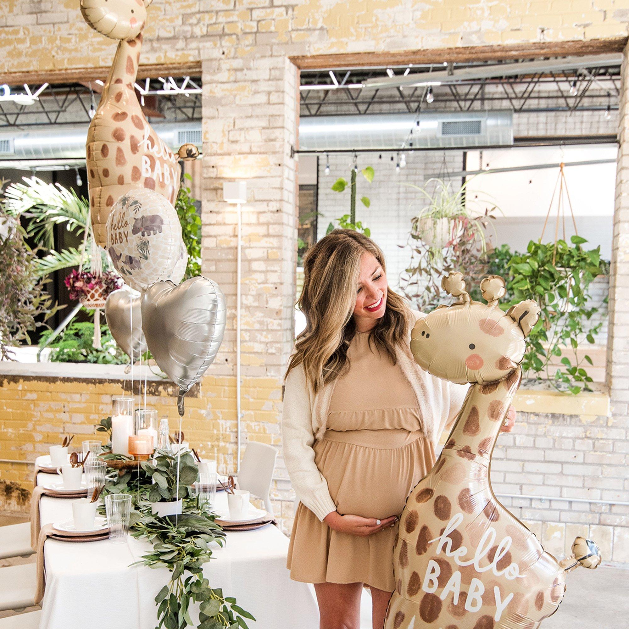 Soft Jungle Baby Shower Foil Balloon Bouquet. 5pc - Image 3