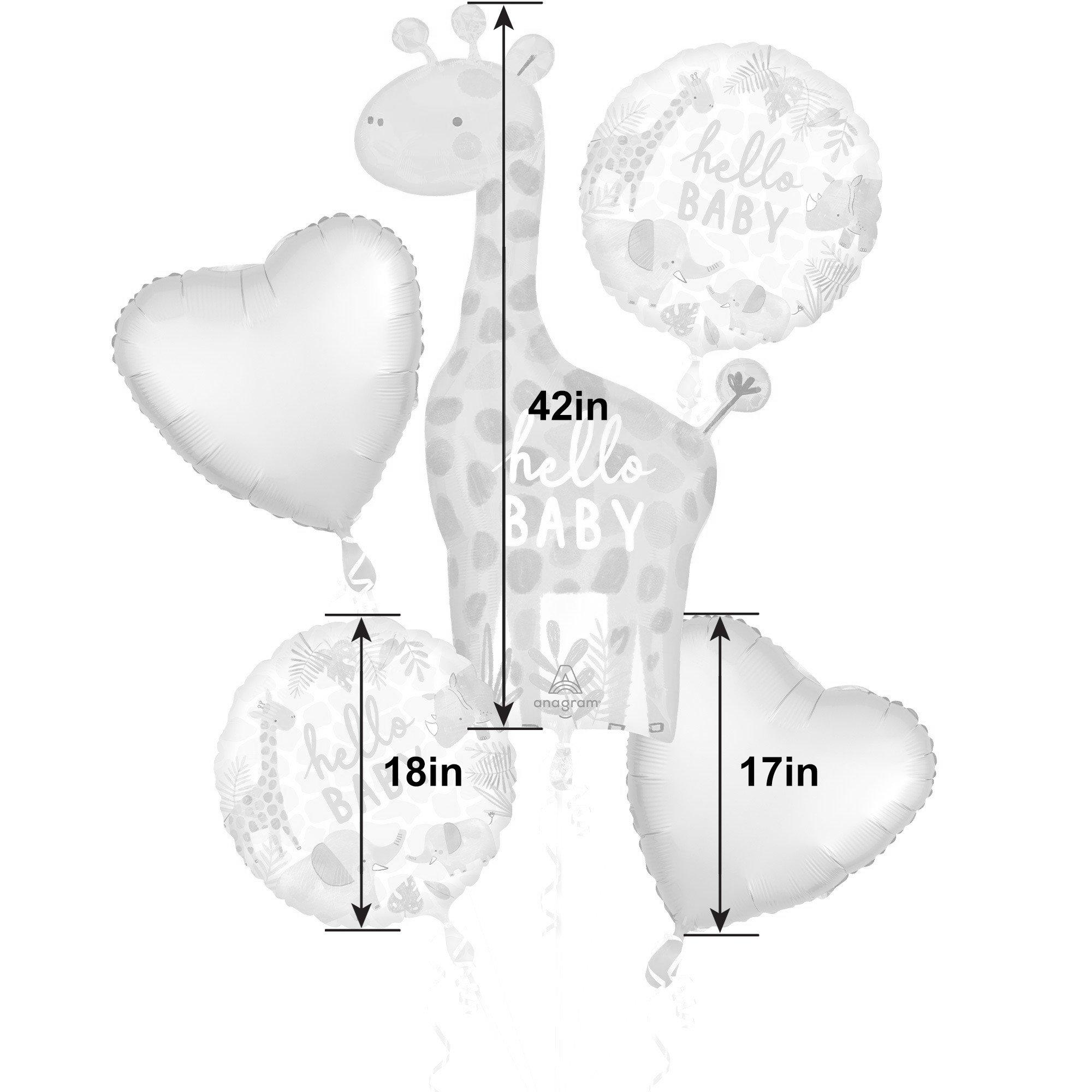 Soft Jungle Baby Shower Foil Balloon Bouquet. 5pc - Image 5