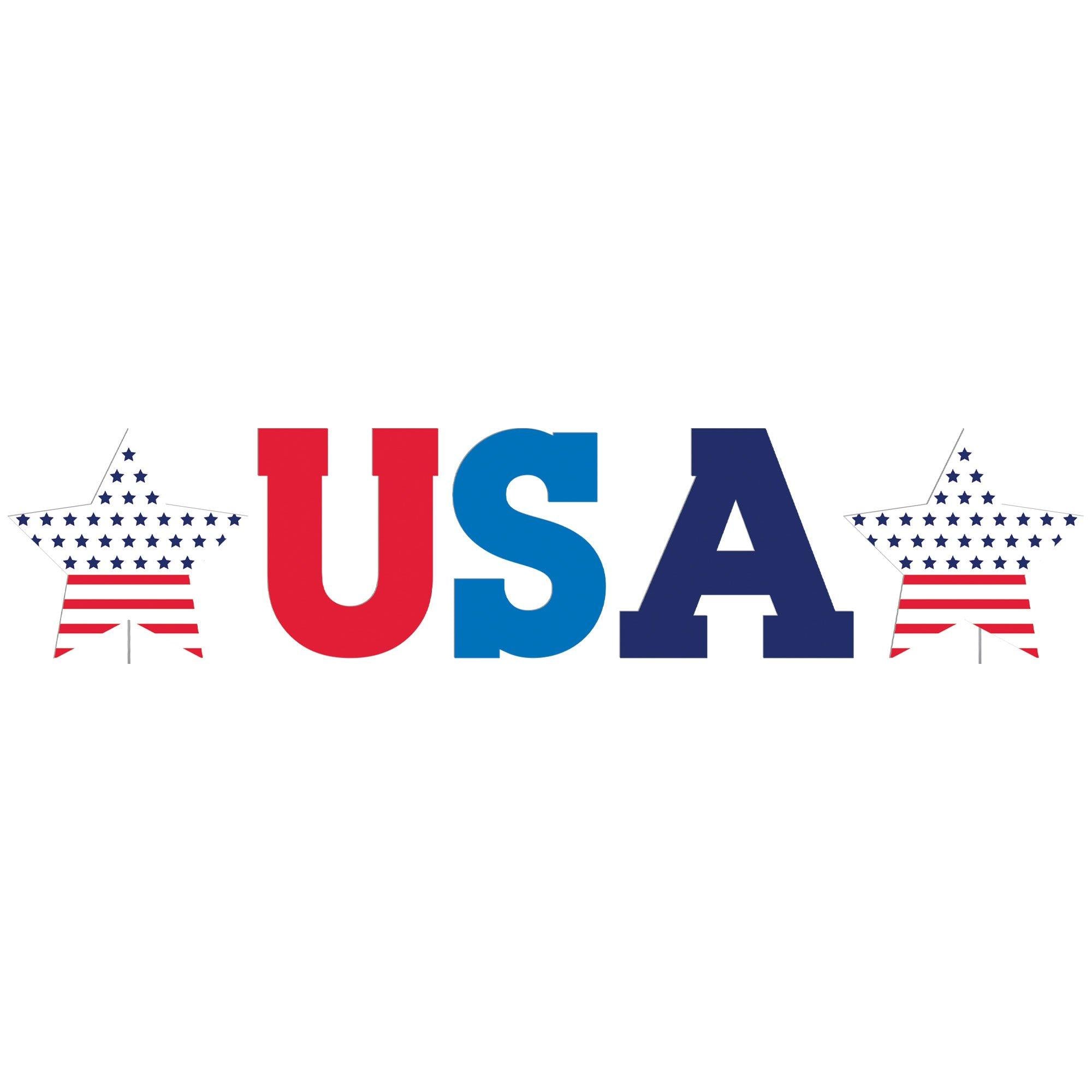USA & Stars Icons Corrugated Plastic Yard Sign Set. 16.9in x 19in - Image 2