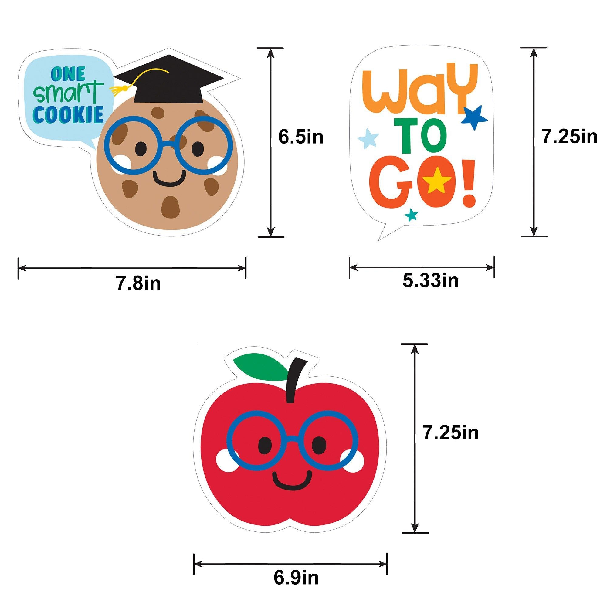 Graduation Fun Cardstock Cutouts. 9pc - Image 4