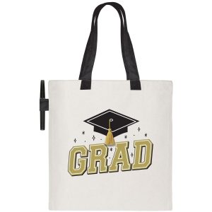 Graduation Autograph Canvas Tote Bag. 14in x 16in