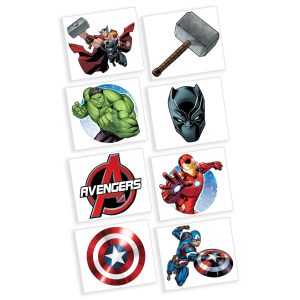 Marvel Powers Unite Temporary Tattoos. 3 Sheets. 24ct