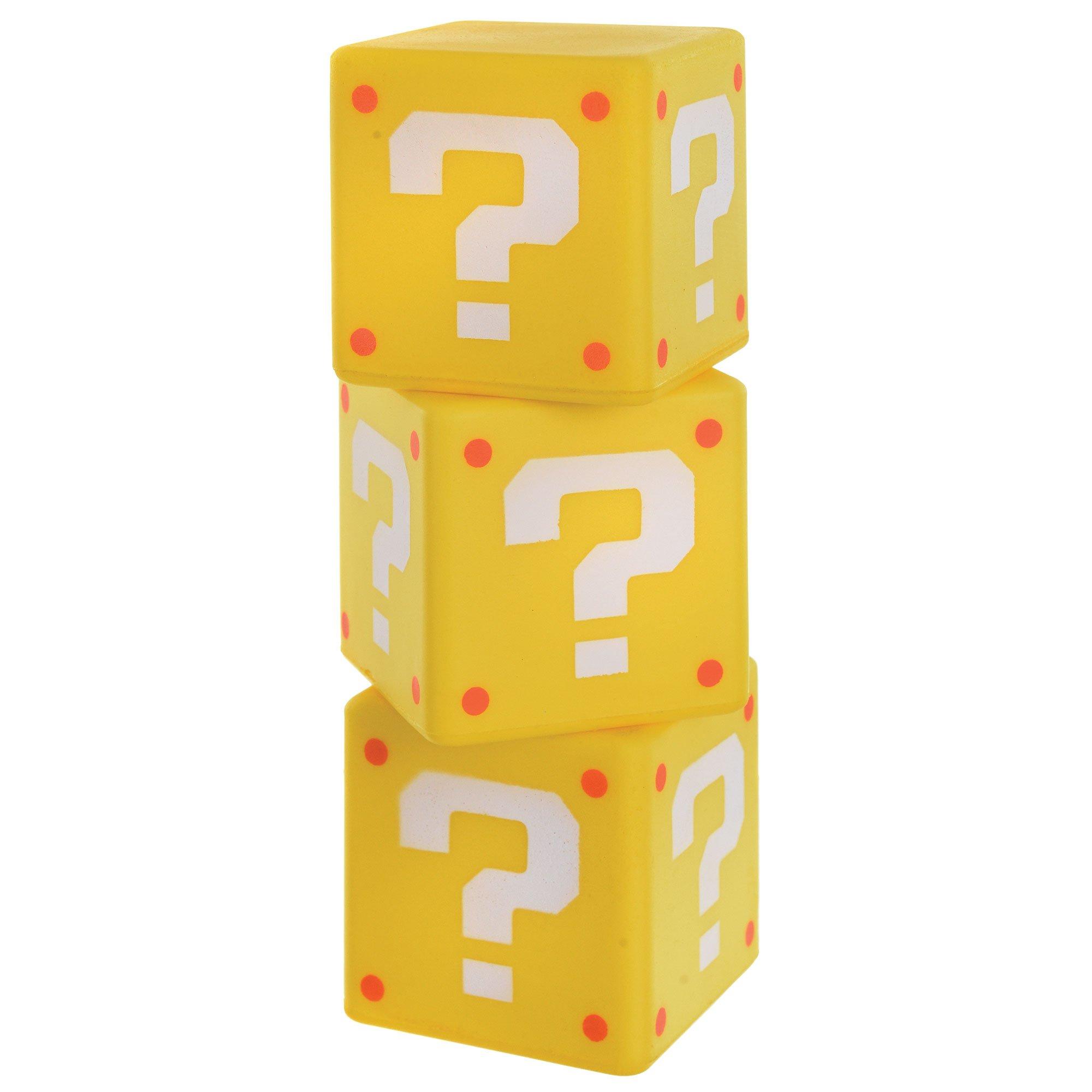 Super Mario Foam Question Blocks. 2.48in. 8ct