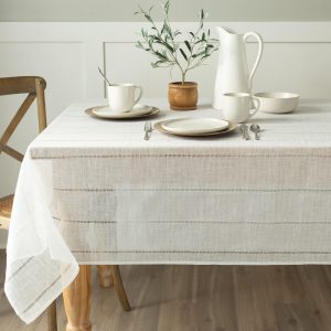 White Lace Tablecloth. 60in x 104in