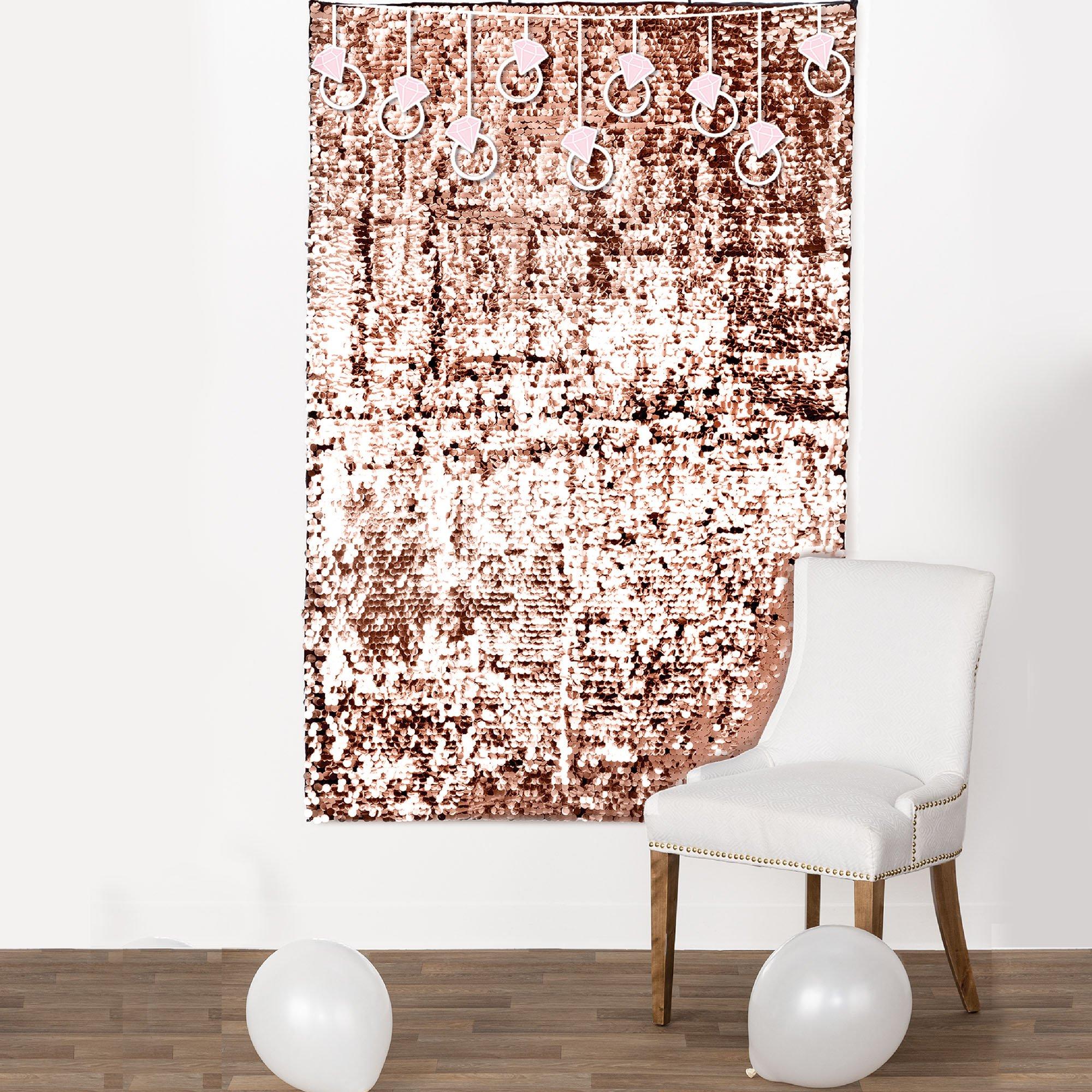 Blush Bachelorette Party Sequin Backdrop. 4ft x 6ft