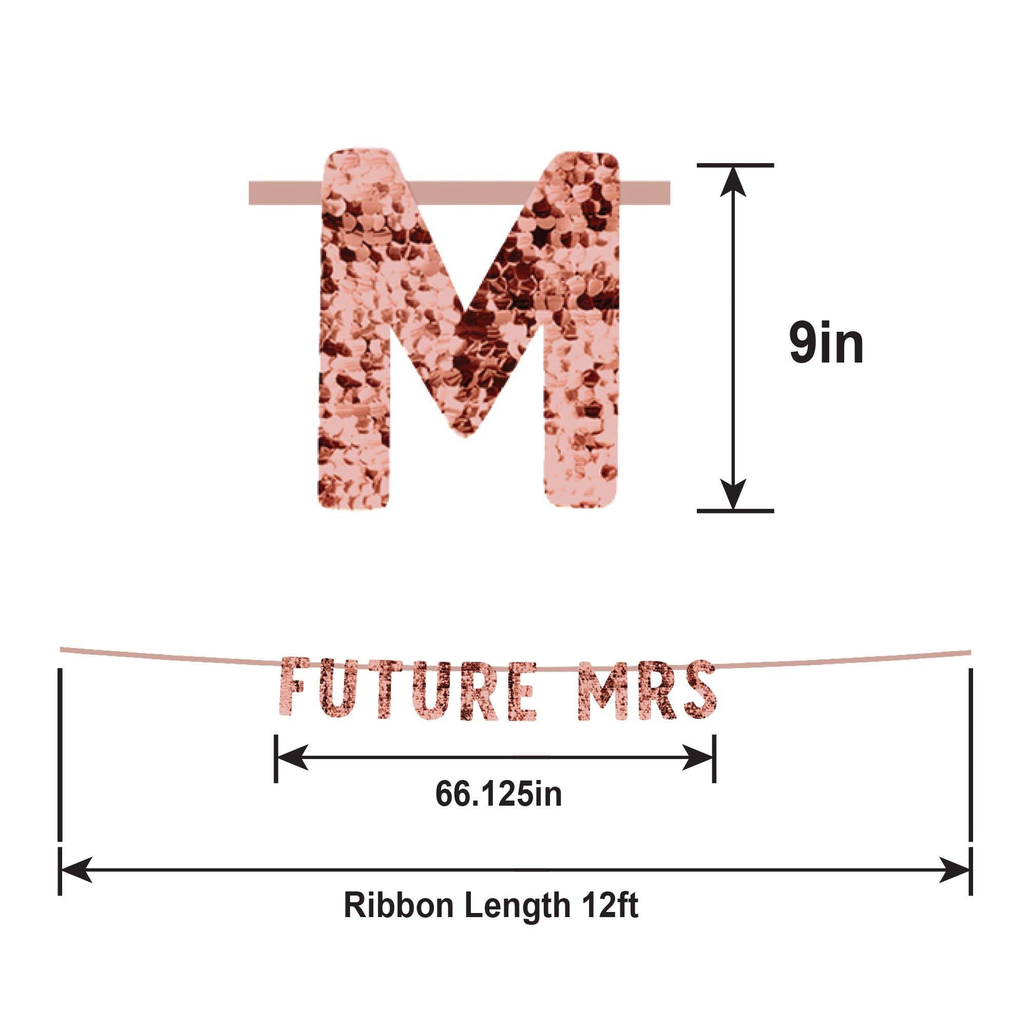 Rose Gold Future Mrs. Bachelorette Party Sequin Letter Banner. 12ft - Image 3