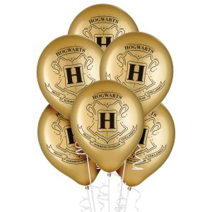 6ct. 12in. Metallic Hogwarts United Latex Balloons - Harry Potter