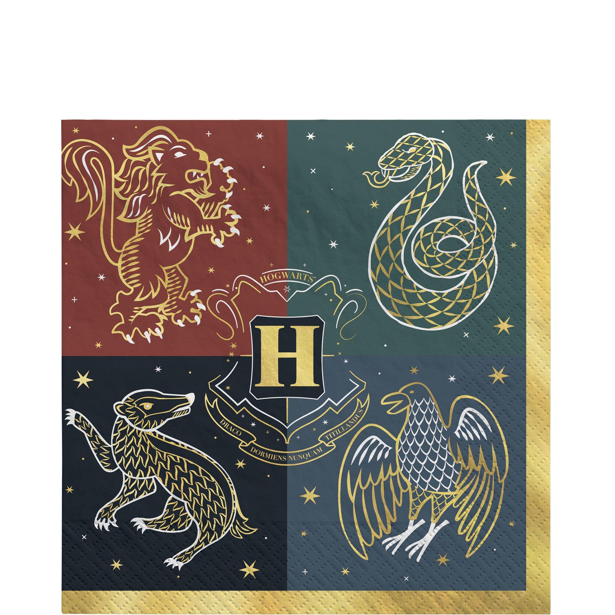 Metallic Hogwarts United Paper Lunch Napkins. 6.5in. 16ct - Harry Potter