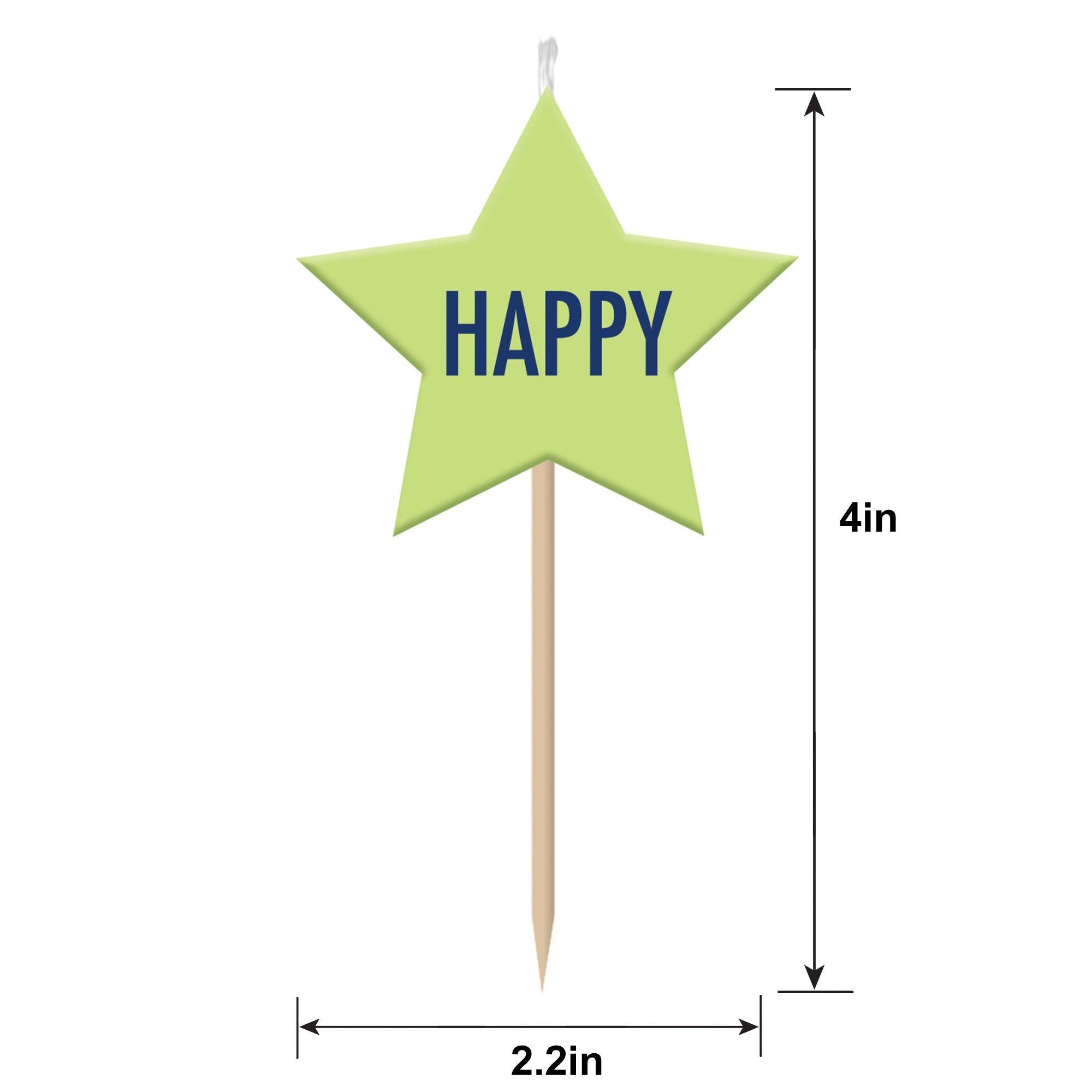 Happy Bday Pick Candles. 9pc - Modern Birthday - Image 3