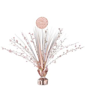 Metallic Blush Birthday Spray Centerpiece. 18in