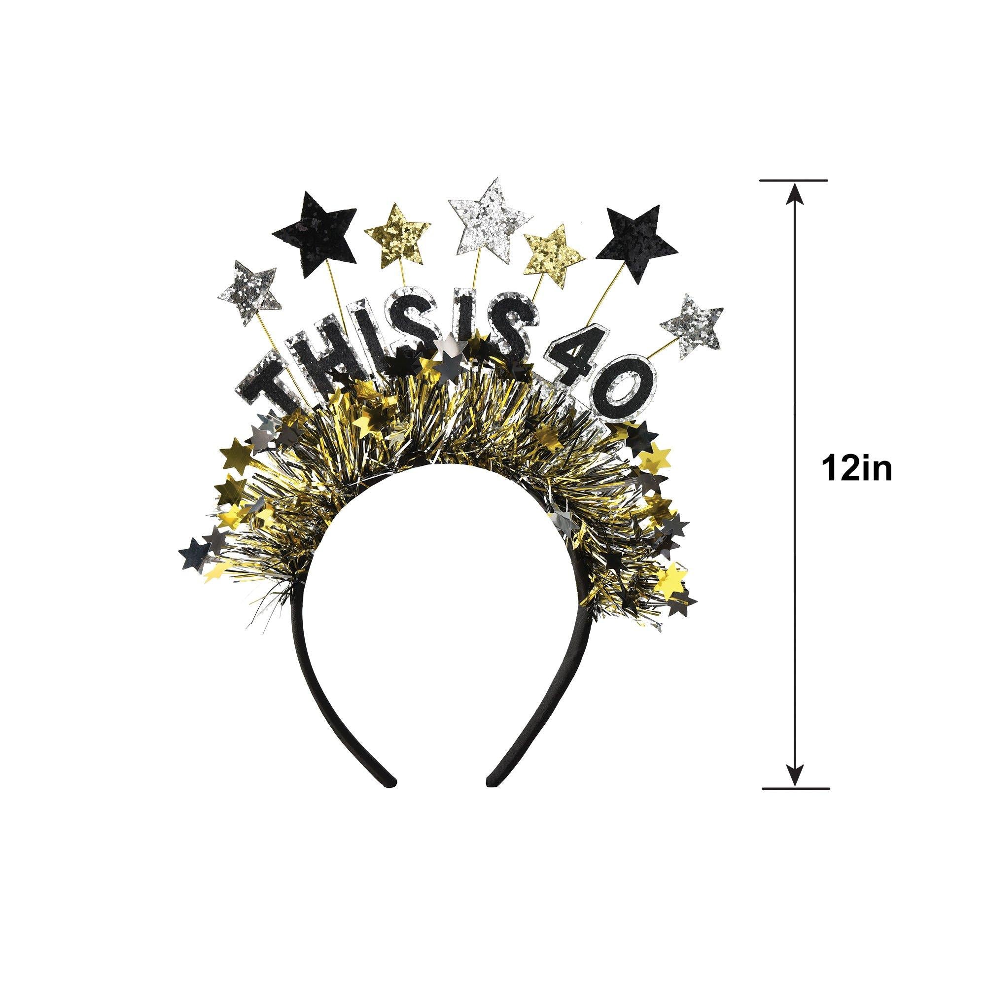 40th Birthday Headband - Sparkling Celebration - Image 2