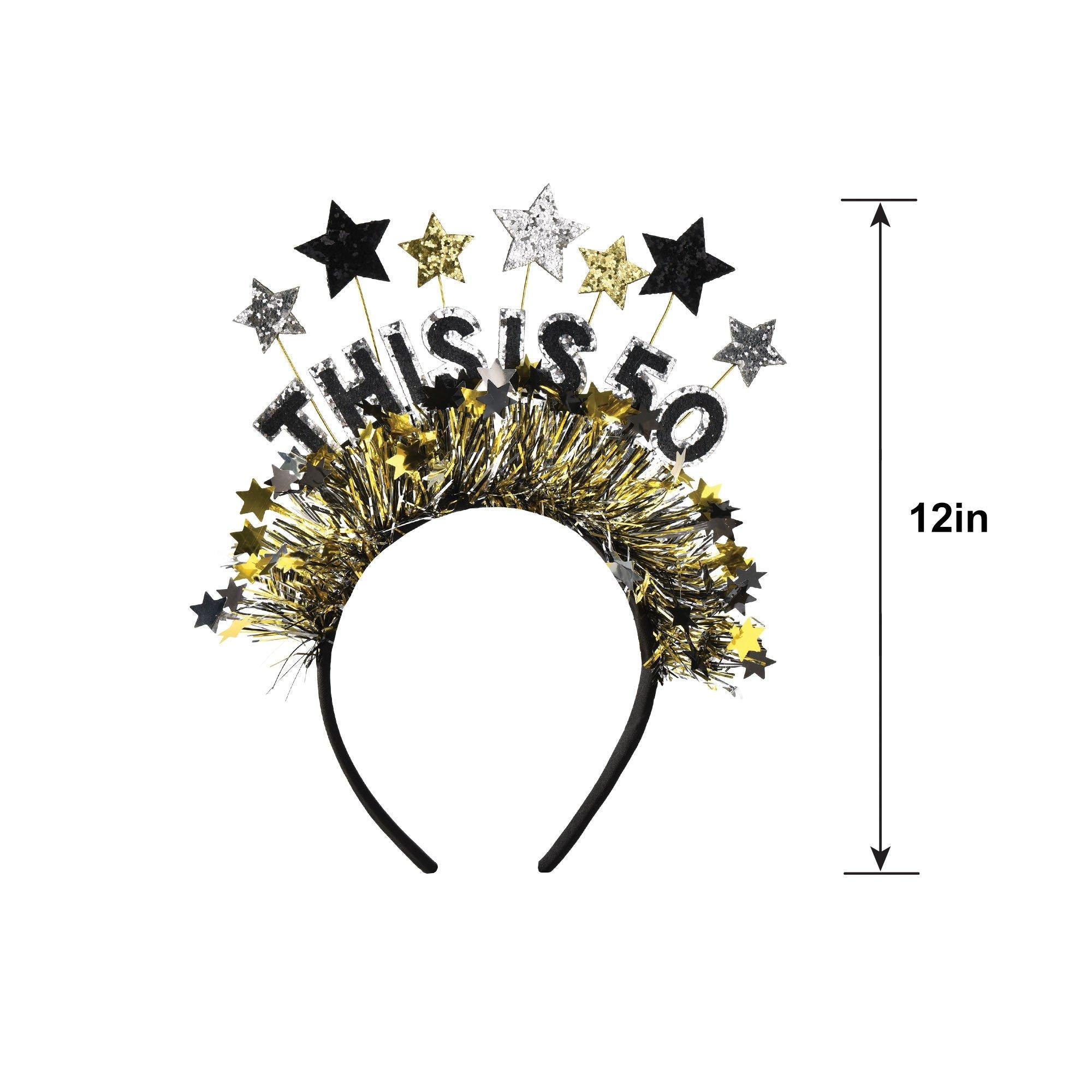 50th Birthday Headband - Sparkling Celebration - Image 2