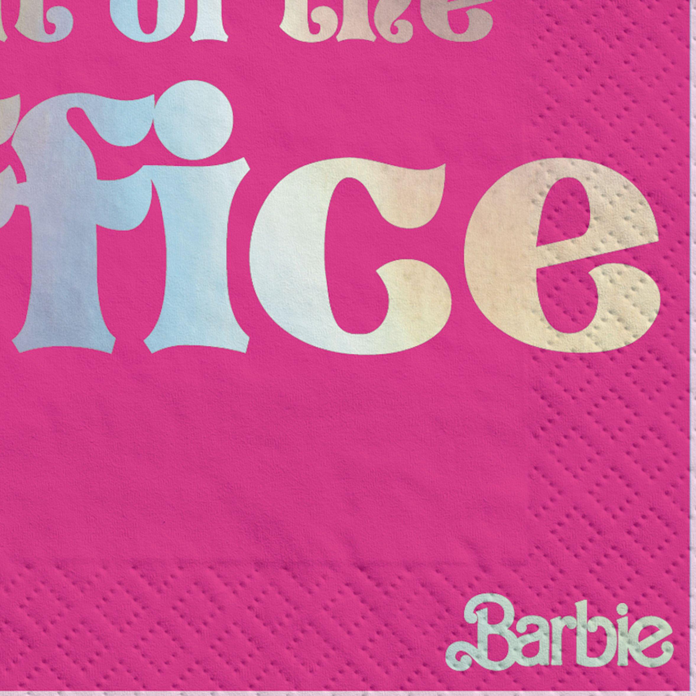 Metallic Malibu Barbie Paper Beverage Napkins. 5in. 16ct - Image 3