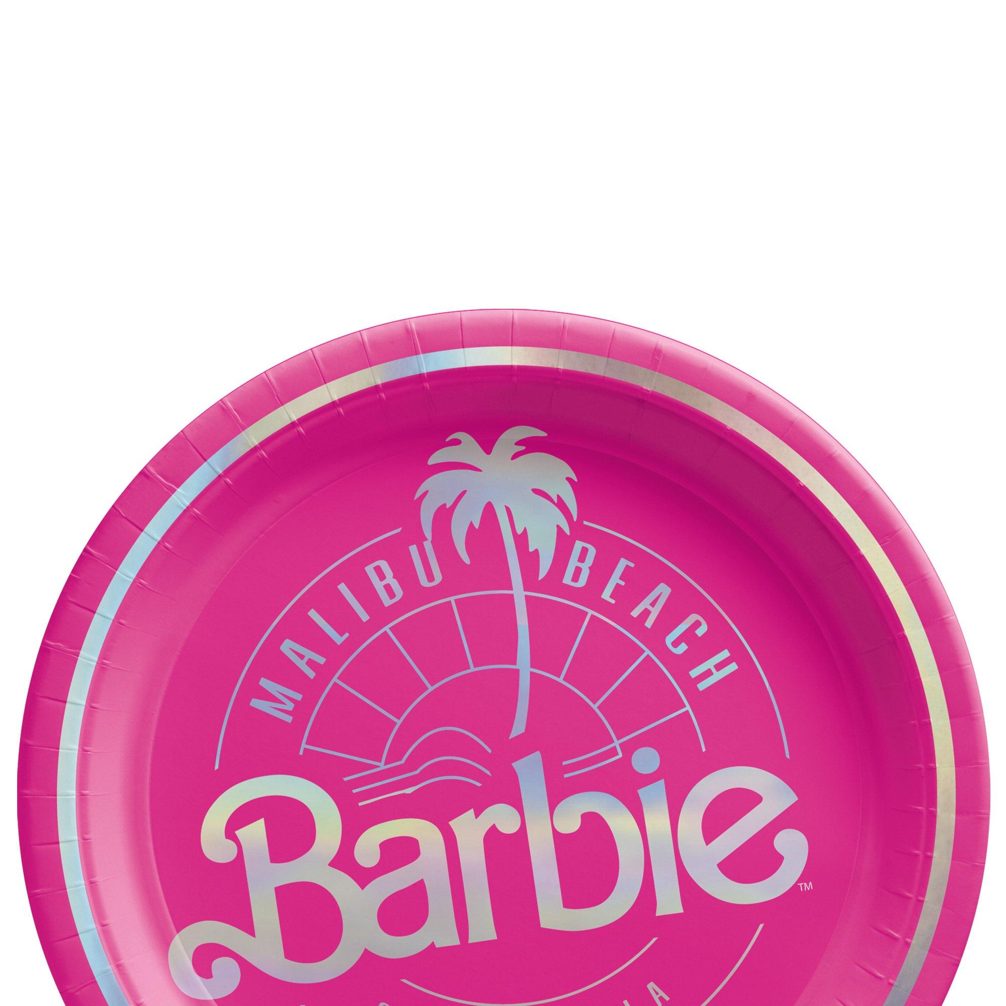 Metallic Malibu Barbie Paper Dessert Plates. 7in. 8ct - Image 3