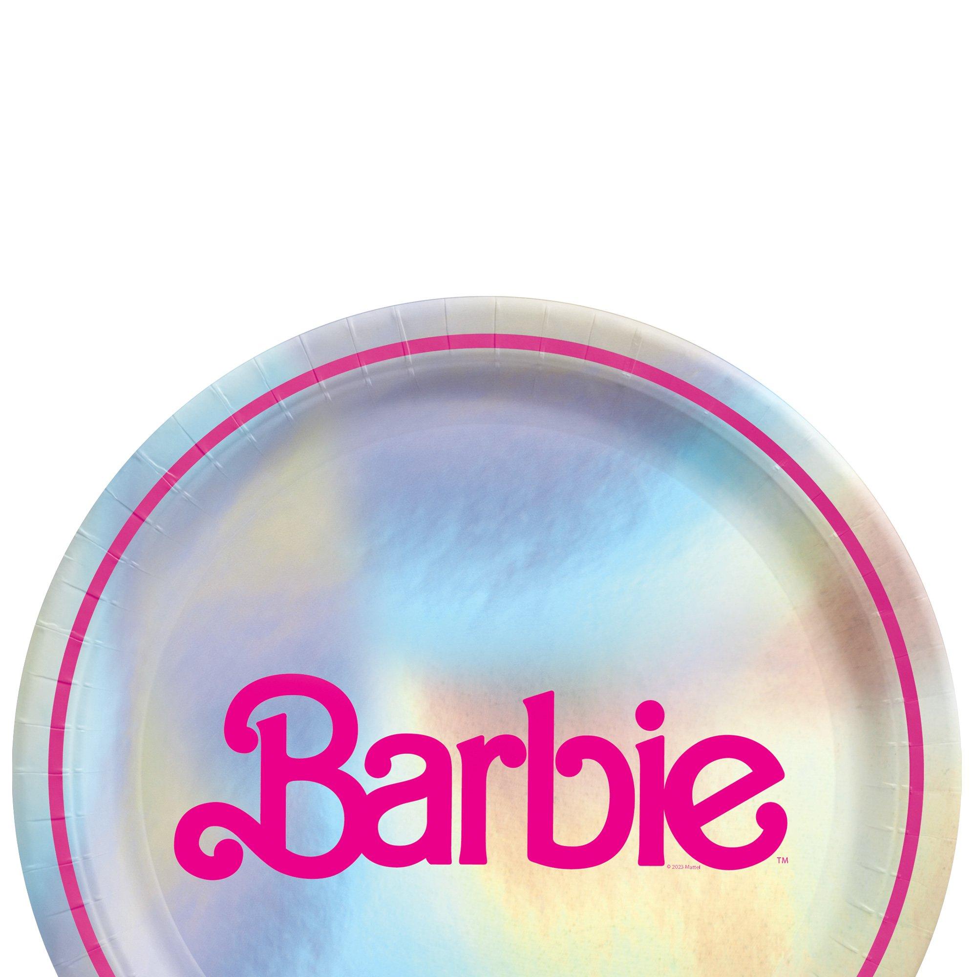 Metallic Malibu Barbie Paper Lunch Plates. 9in. 8ct - Image 3