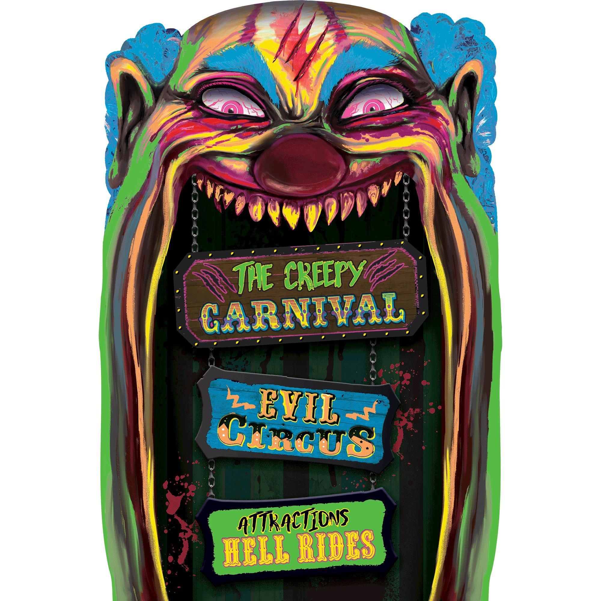 Creepy Carnival Black Light Reactive Lenticular Plastic Cutout. 12in x 18in - Image 4