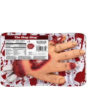 Meat Market Plastic Hand Prop. 7.5in x 4.5in - Get Axed