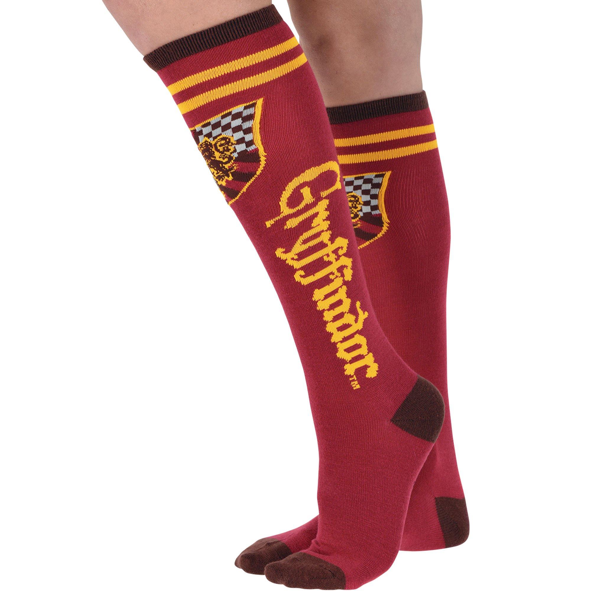 Adult Red & Gold Gryffindor Knee-High Socks - Harry Potter - Image 2