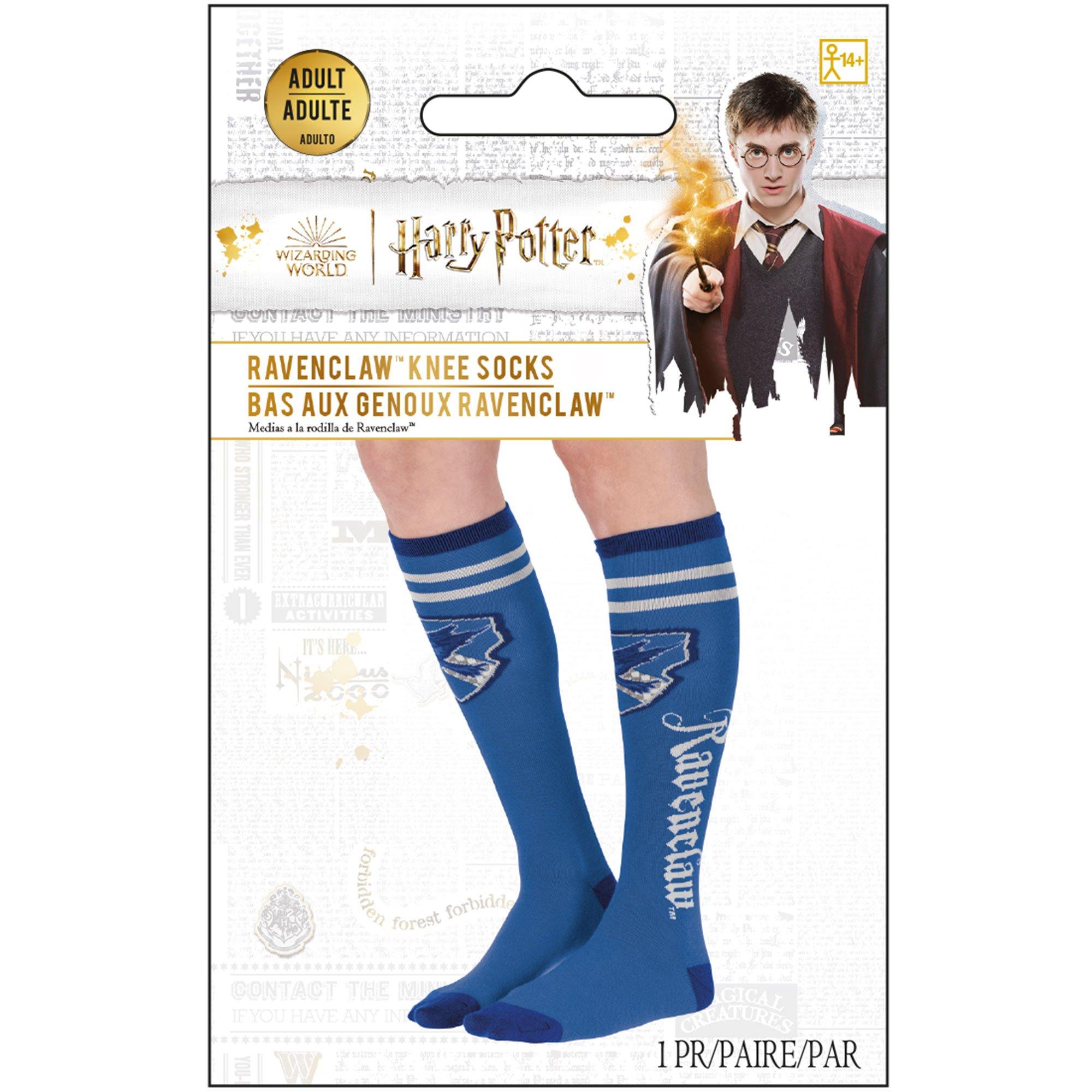 Adult Blue & Gray Ravenclaw Knee-High Socks - Harry Potter - Image 3