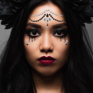Black. White & Iridescent Face Jewels. 66pc