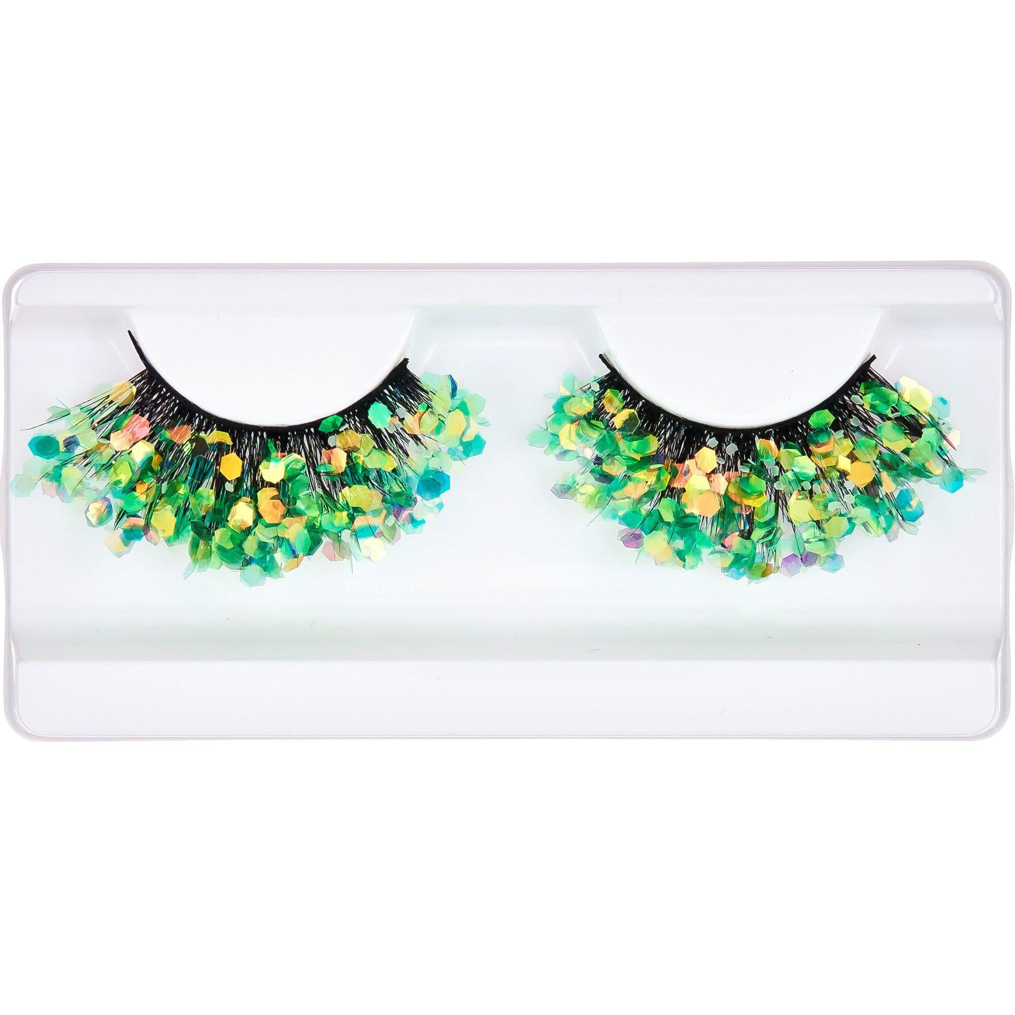 Self-Adhesive Glow-in-the-Dark Glitter False Eyelashes - Image 2