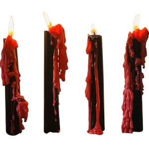 Bloody Wax Taper Candles. 10.6in. 4ct