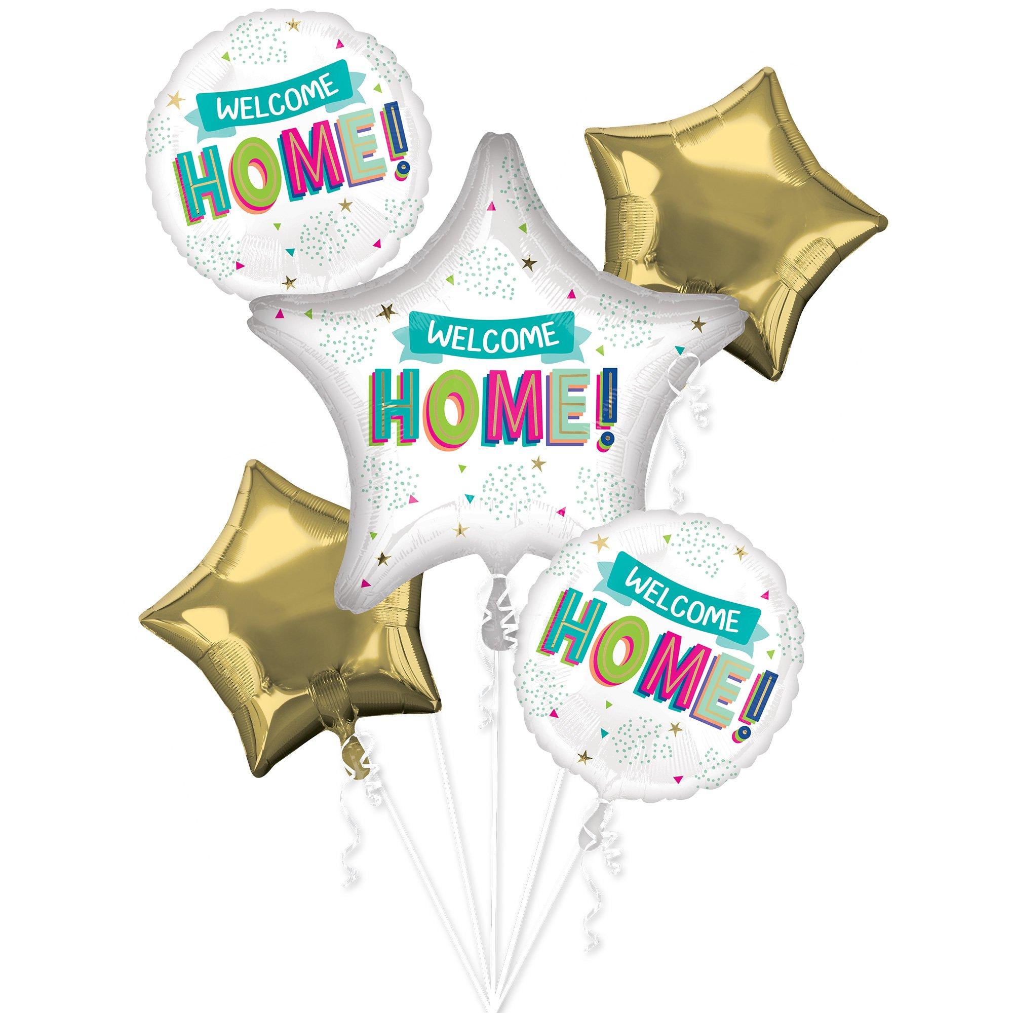 Welcome Home Foil Balloon Bouquet. 5pc