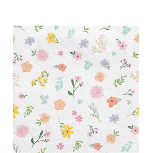 Springtime Blooms Paper Lunch Napkins. 6.5in. 16ct