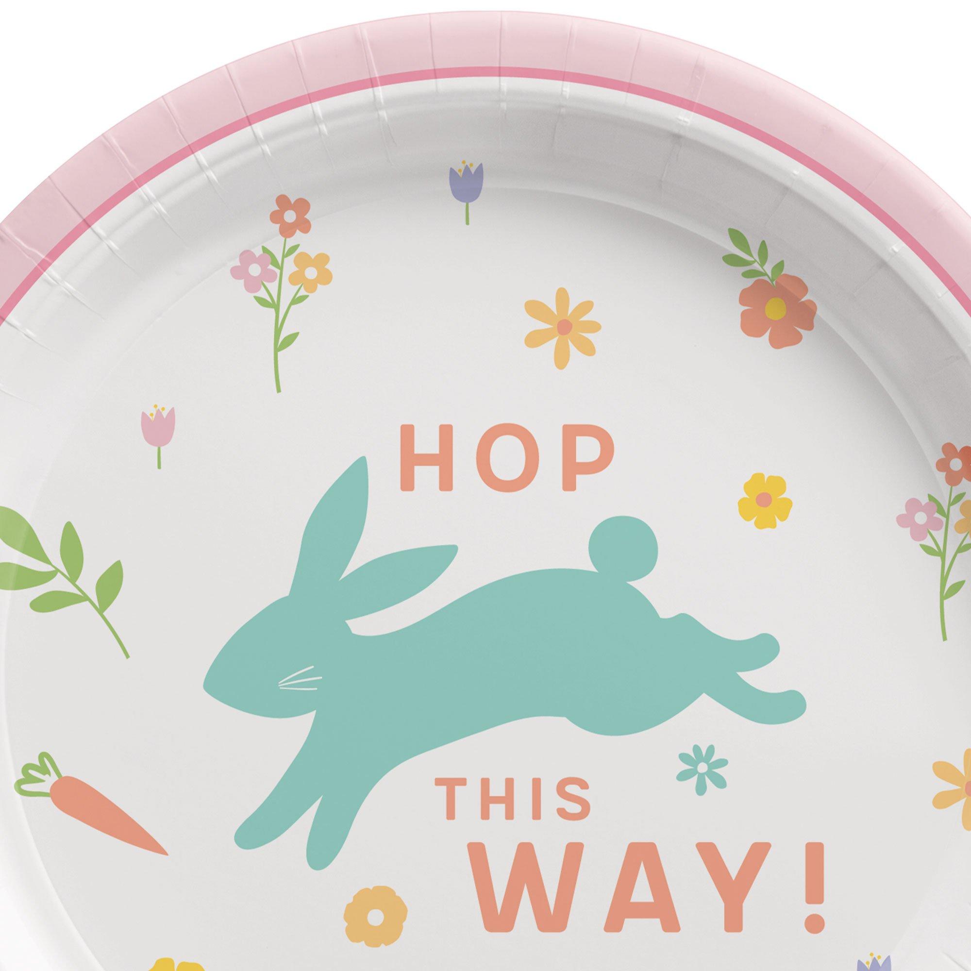 Hop This Way Easter Paper Dessert Plates. 7in. 8ct - Easter Wishes - Image 3