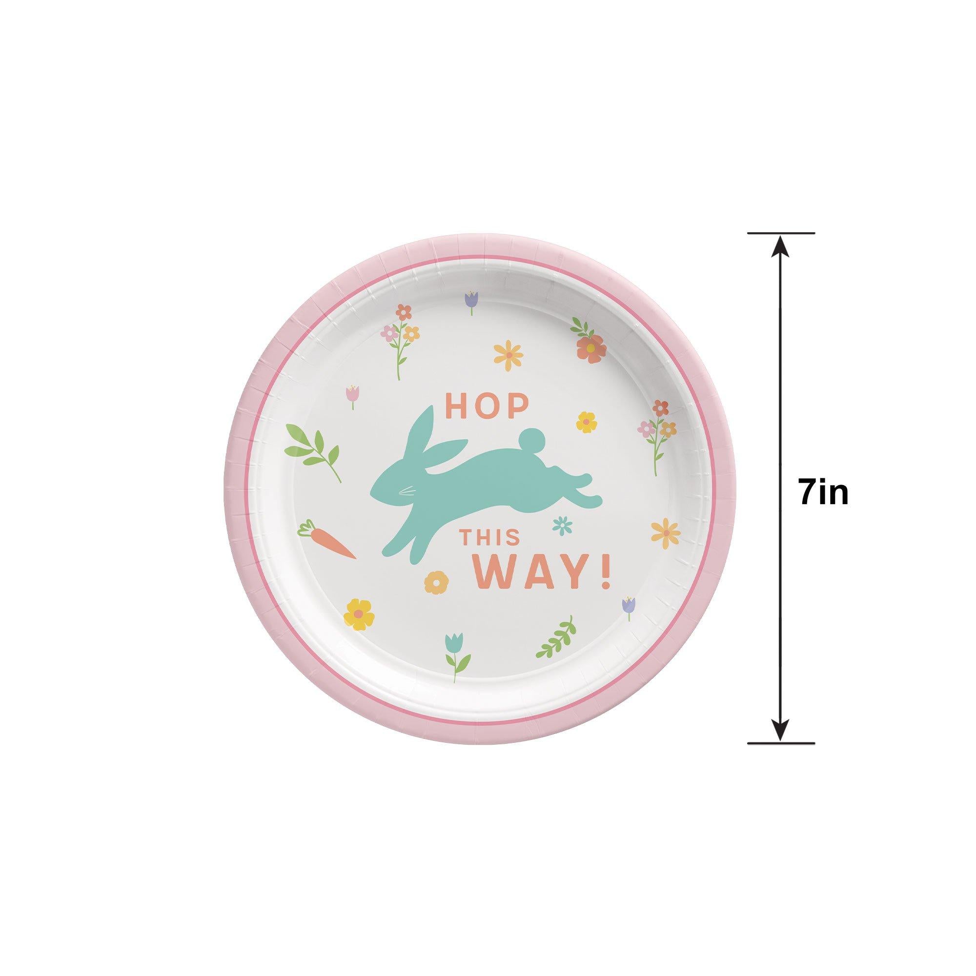 Hop This Way Easter Paper Dessert Plates. 7in. 8ct - Easter Wishes - Image 4