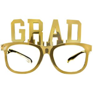 Metallic Gold Grad Plastic Glasses. 10ct