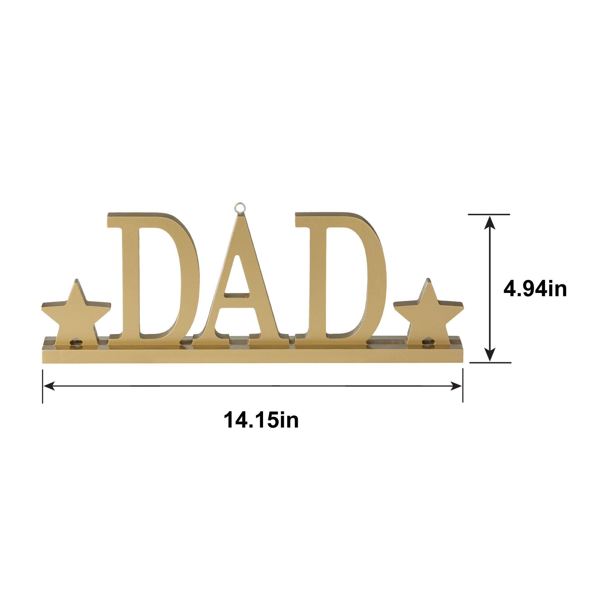 Gold DAD Balloon Weight MDF Table Decoration - Image 2