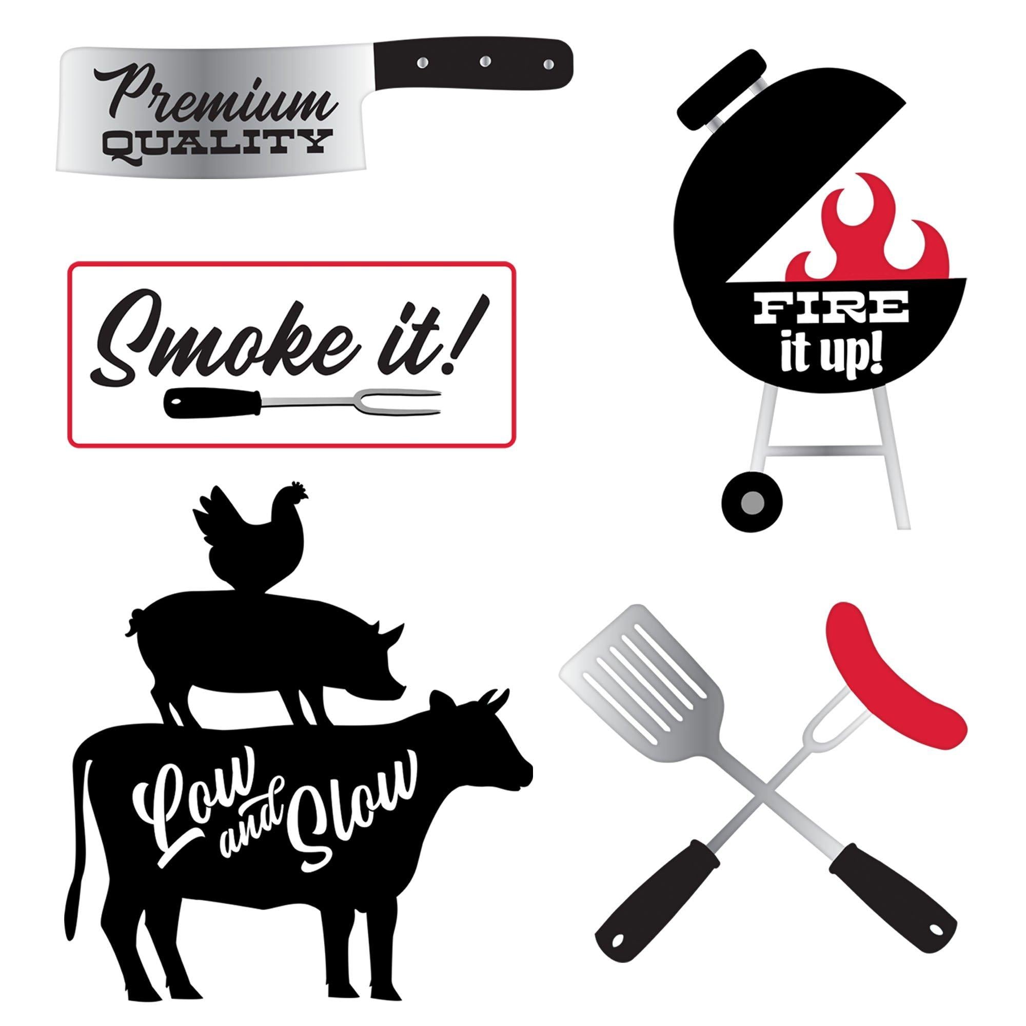 BBQ Cardstock Cutouts. 5pc