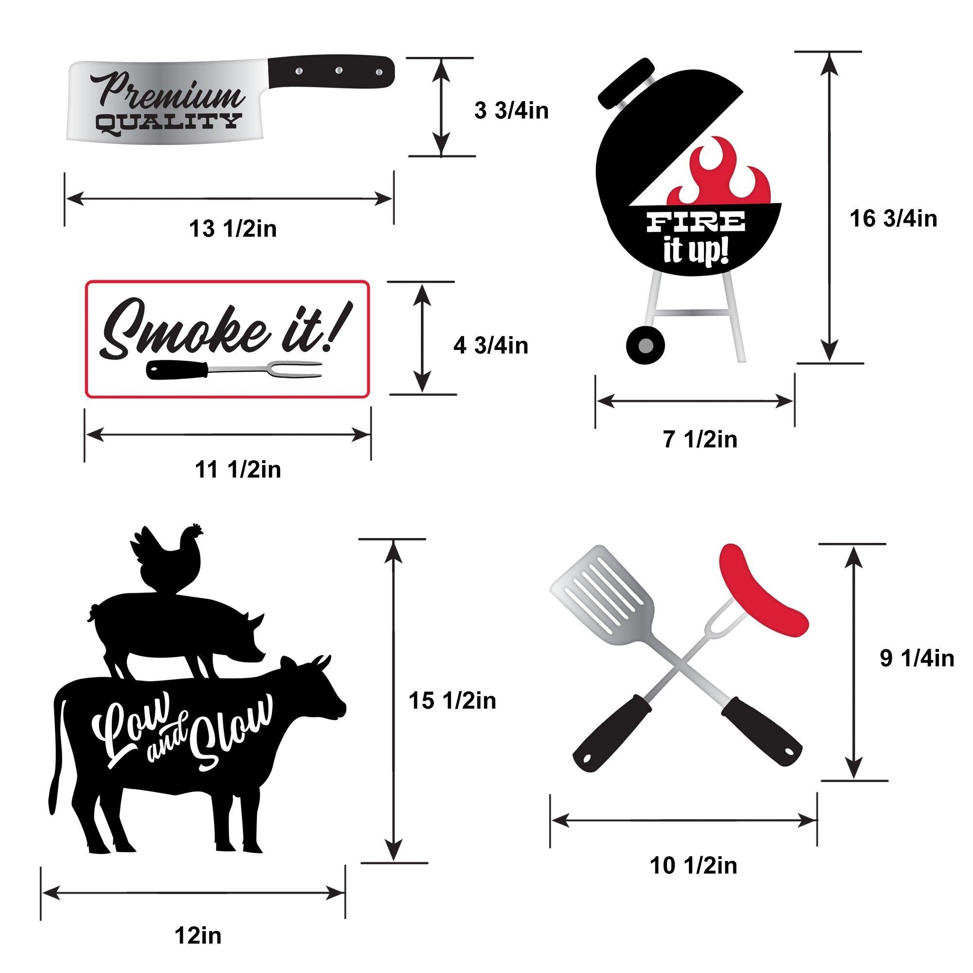 BBQ Cardstock Cutouts. 5pc - Image 2