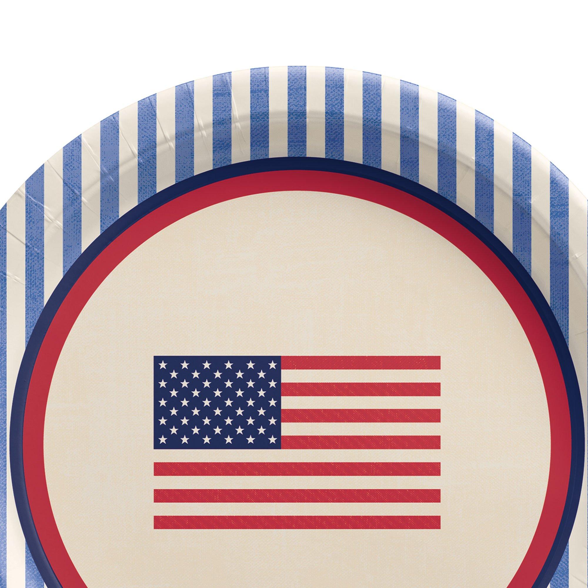Americana Stripe Patriotic Tableware Kit for 16 Guests - Image 6