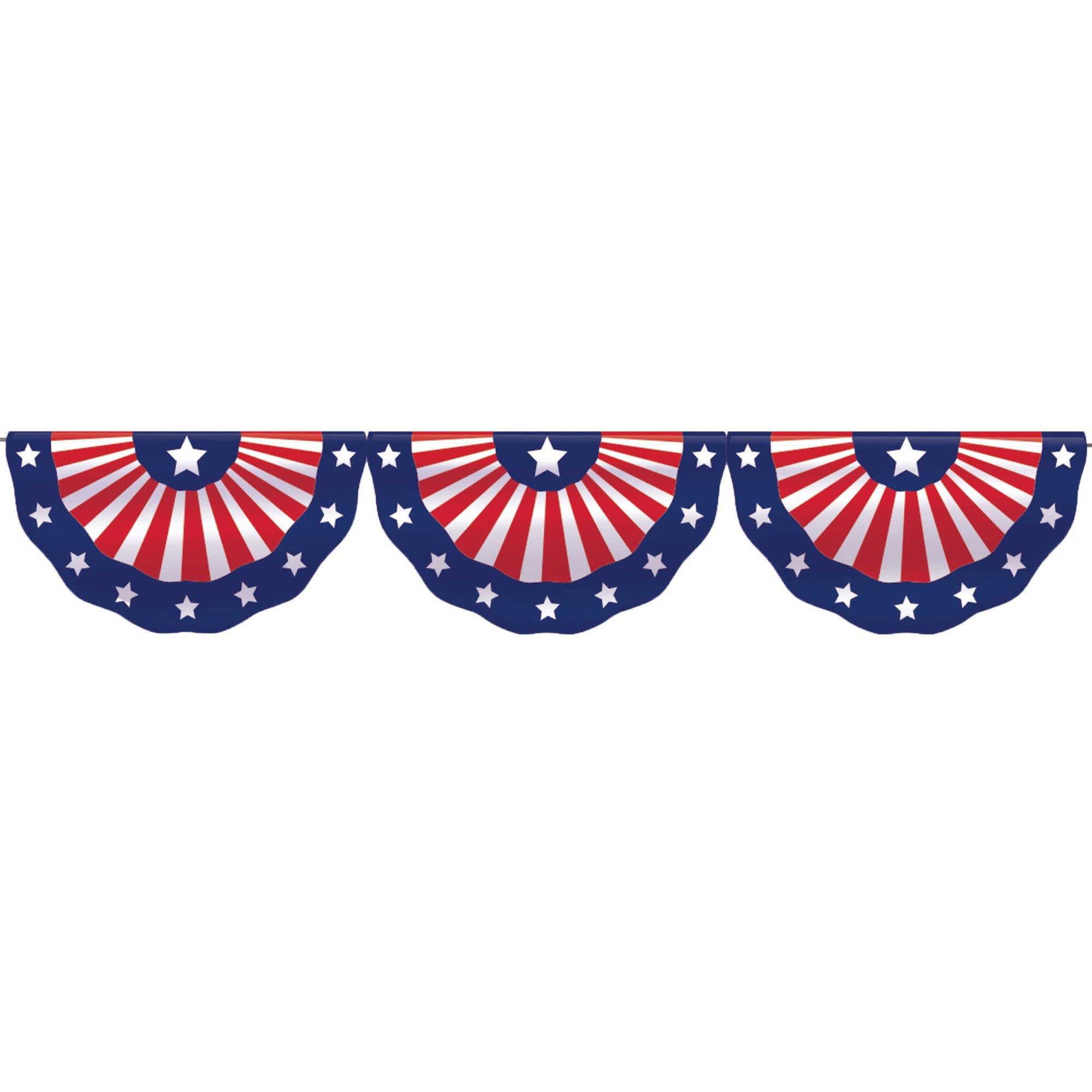 Patriotic Fabric Bunting. 11ft x 1.6ft - Image 2