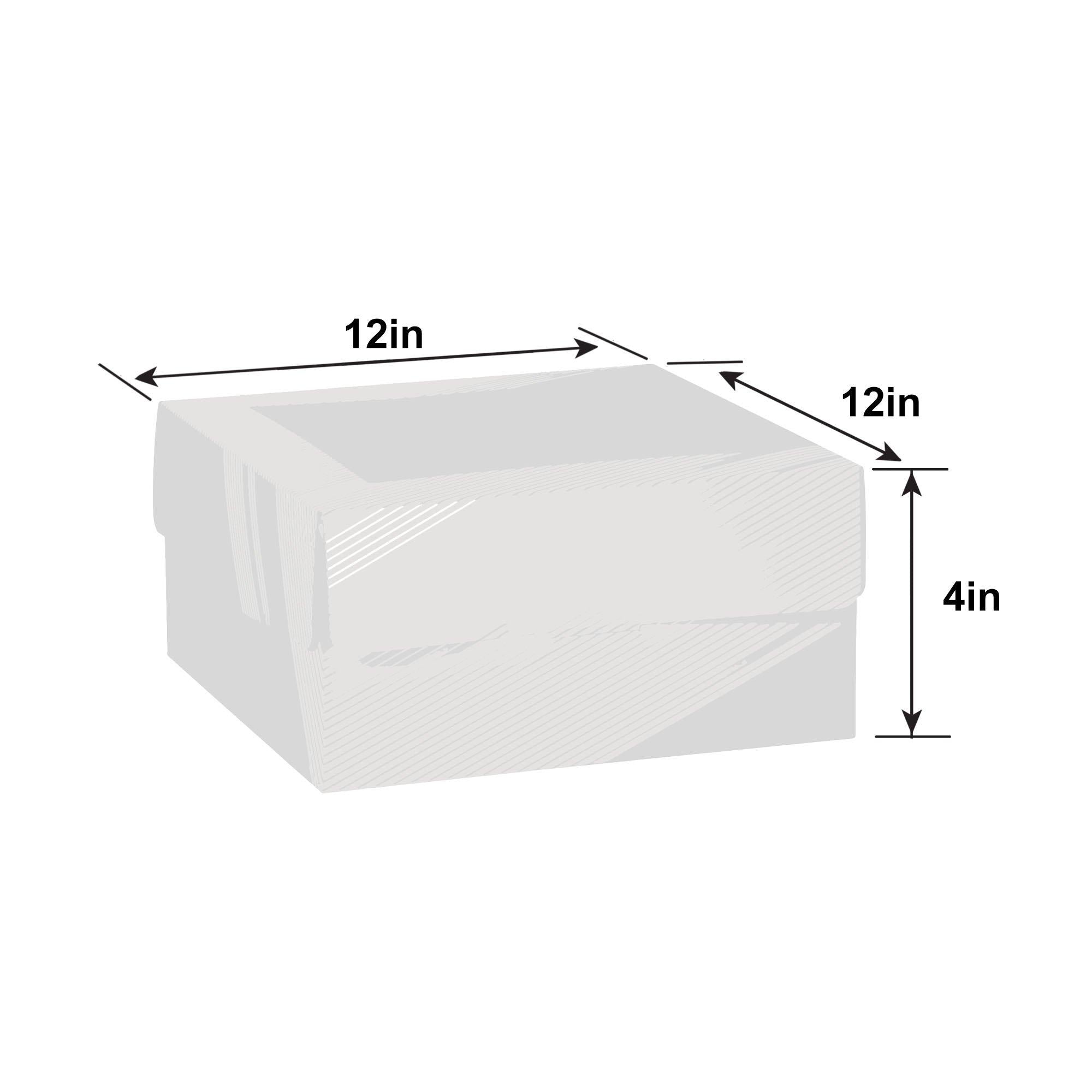 Metallic Gold Stripes Square Window Cake Box. 12in - Image 2