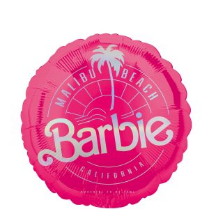 Malibu Beach Barbie Round Foil Balloon. 18in