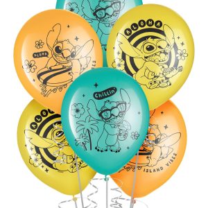 6ct. 12in. Stitch Aloha Latex Balloons - Disney Lilo & Stitch