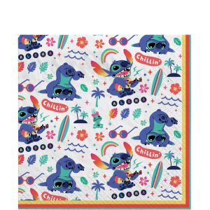 Stitch Aloha Lunch Napkins. 6.5in. 16ct - Disney Lilo & Stitch