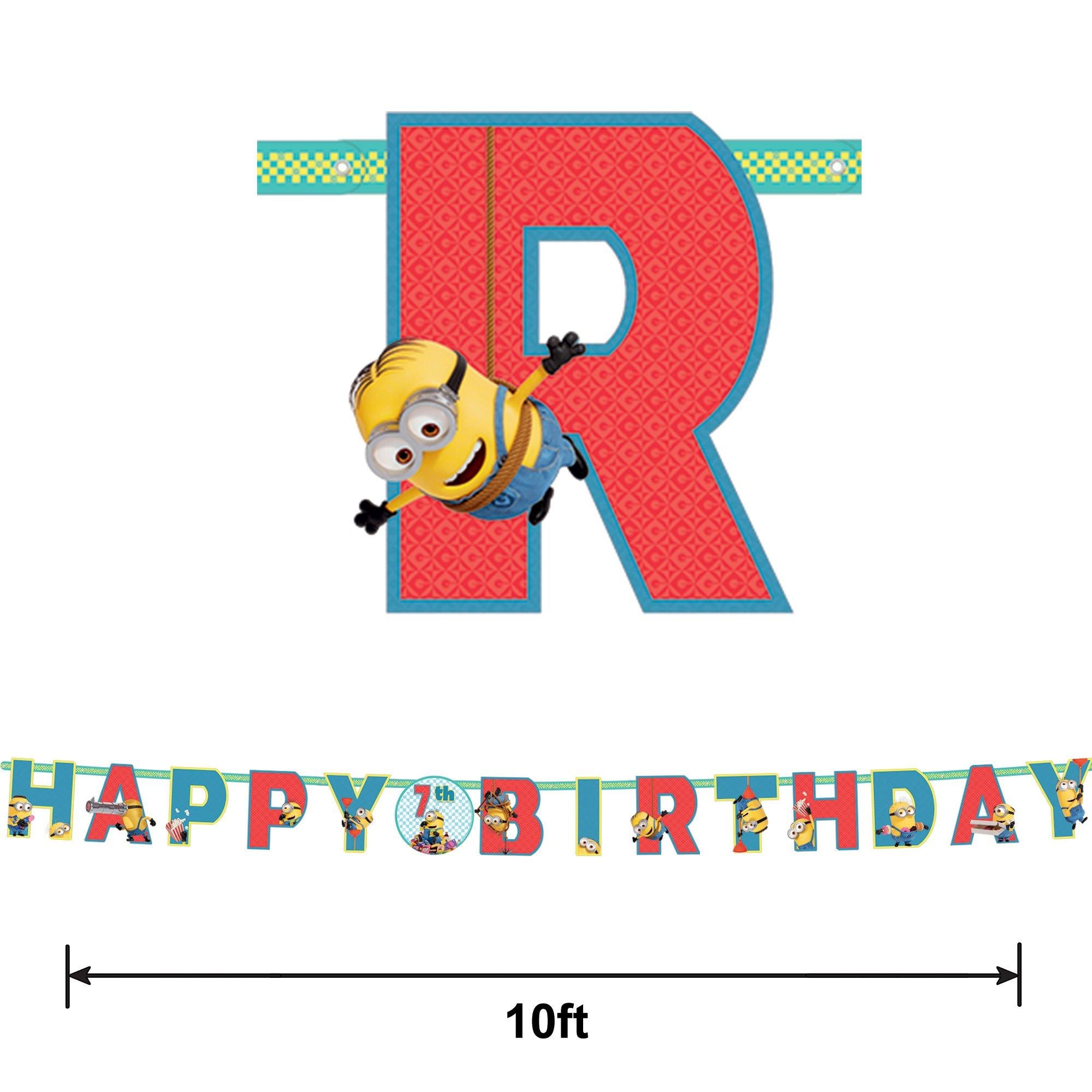 Minions Add an Age Cardstock Birthday Banner Kit. 10ft - Despicable Me 4 - Image 3